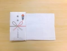 ベトナム産 白シリンダータオル(平地付)