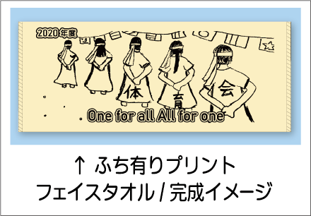 フェイスタオル完成イメージ